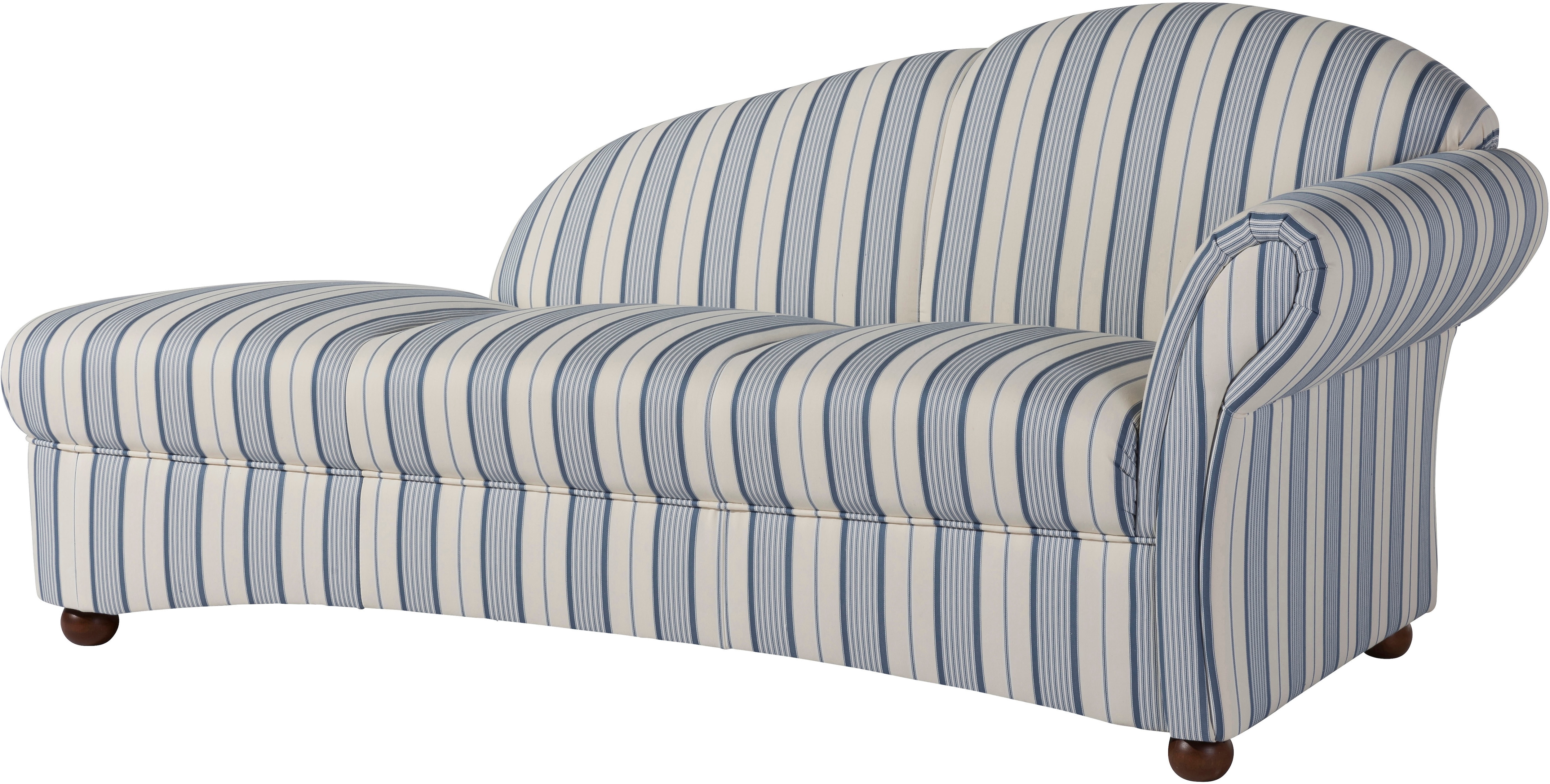 Recamiere MAX WINZER Sofas Gr. B/H/T: 190 cm x 85 cm x 81 cm, Flachgewebe 20655 STREIFEN, Recamiere rechts, blau Recamieren und Ottomanen