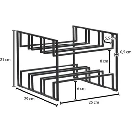 KADIMA DESIGN Weinregal 29 x 21 x 25 cm Schwarz