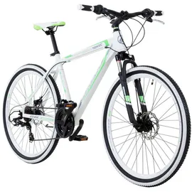 Galano 26 Zoll Toxic Mountainbike Hardtail MTB Jugendmountainbike Jugendfahrrad (Weiss/grün, 46 cm)