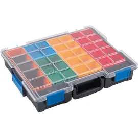 Allit Sortimentskasten Kunststoff 440 x 76 x 355 mm transparent schwarz 23 Fächer
