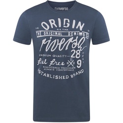 riverso Tshirt Herren Baumwolle Regular Fit RIVLeon Regular Fit Blau 3XL