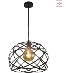 ACB Pendelleuchte BELLONA 3711/38, E27 max. 20W, schwarz ACB-C371151N
