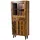 Massivmoebel24 Vitrine Altholz 90 x 35 x 200 cm Mehrfarbig