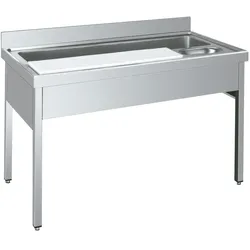 EURAST - Spüle mit rahmen für das waschen von gemüse - 1400x700x850 mm - 208V4107