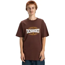 T-Shirt DC SHOES "Standout", Herren, Gr. XXL, braun (bitter chocolate), [Hauptstoff] 75% Baumwolle, 25% Baumwolle, Kurzarm, Shirts