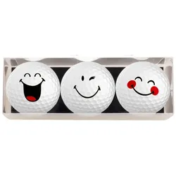 Golfgeschenk Happy Smiles (3 Golfbälle)