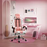 Vinsetto Gamingstuhl Computerstuhl Ergonomischer Bürostuhl mit Kopfstütze Lendenkissen höhenverstellbar 360°drehbar