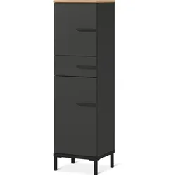 Tchibo - Mediumschrank »Yonkers« - 34x34x123cm - schwarz - Holz / Metall