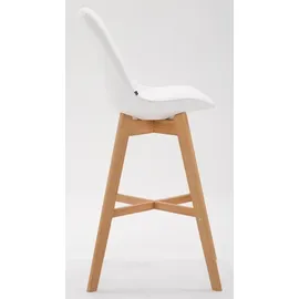 CLP 2er Set Barhocker Cannes Kunstleder weiß/natura