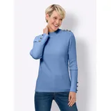 Classic Basics Stehkragen-Pullover Himmelblau 44