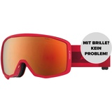 ATOMIC COUNT JR SPHERICAL Skibrille Kinder Rot - Komfortabler Live Fit Rahmen - Klare Sicht & besserer Blendschutz - Over The Glasses-kompatibel für Brillenträger