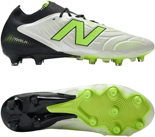 New Balance Tekela Elite Low Laced v5 FG Lime Light Weiß