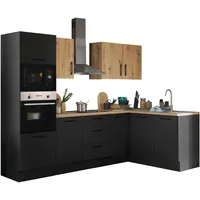 BASIC by Balculina Winkelküche Turin L-Form 270 cm schwarz