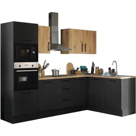 BASIC by Balculina Winkelküche Turin L-Form 270 cm schwarz