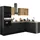 BASIC by Balculina Winkelküche Turin L-Form 270 cm schwarz