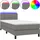 vidaXL Boxspringbett 100 x 200 cm Dunkelgrau