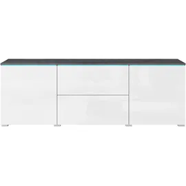 INOSIGN Lowboard INOSIGN, schwarz (matera anthrazit), B:180cm H:61,8cm T:34,5cm, Sideboards, Lowboard, Lowboard Vera, 2 Türen/2 Schubladen, TV-Schrank mit viel Stauraum
