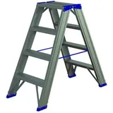 PROTEC.class PASSL24 Alu-Stufenstehleiter, 2x4, rutschfeste Gummifüße