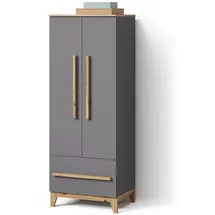 livinity® Kinderkleiderschrank Mailo 70 x 186,8 cm Eiche grau