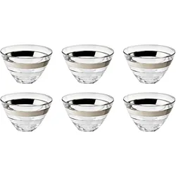 Vidivi Schale Baguette 14 cm 61 cl Transparent Silber Glas 6 Stück