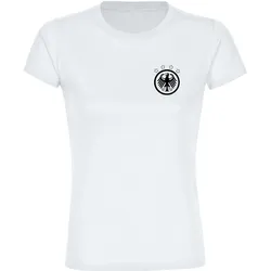 multifanshop Damen T-Shirt - Deutschland - Adler Retro - Druck schwarz - Frauen