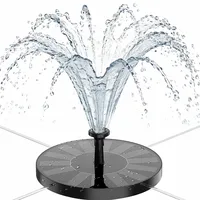 AISITIN Solarbrunnen für Draussen, Solar Springbrunnen mit 4 Stützstangen