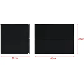 [en.casa] Ampfing Hängeschrank 40 x 29 x 30 cm Schwarz