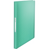 Esselte A4-Sichtbuch mit 80 Einsteckfächern, für 160 Blatt, zum Präsentieren, Aufbewahren oder zur Schreibtischorganisation, mit Prägemuster, Colour'Breeze Serie, Grün, 626238