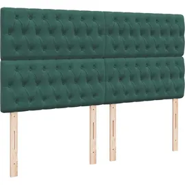 vidaXL Boxspringbett 180 x 200 cm Dunkelgrün