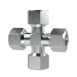 Kreuz-Verschraubung, Rohr-AØ20mm, Stahl verzinkt