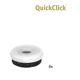 QuickClick Wagner QuickClick® Filzgleiter Möbelgleiter Stuhlgleiter Ersatz - 8er-Set Ersatzgleiter austauschbar ersetzbar - Filz robust Natural - Durchmesser Ø 25 mm - für Basis Ø 25 mm - Made in DE - 15802800