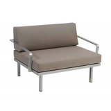 Sylt Alu Modul 100 x 84 cm Sofa - 08 - grau metallic D11 - naturegrey