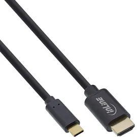 InLine USB Display Kabel USB-C Stecker zu HDMI Stecker 5 m Schwarz