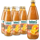 hohes C Milde Orange mit zartem Fruchtfleisch (6 x 1l), 100% Saft, Orangensaft, Vitamin C, ohne Zuckerzusatz laut Gesetz, weniger Säure, vegan, mit recyceltem PET