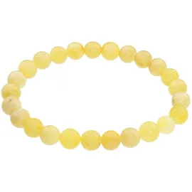 Ostsee-Schmuck Armband Kugel gelb 19 cm