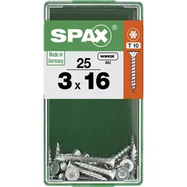 spax international gmbh & co.kg Spax Senkkopf Universalschraube T-Star plus-Antrieb Ø 3 mm x 16 mm 25 Stück