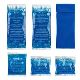 Relaxdays Kühlpad 5er Set 3 Größen