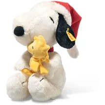 Steiff 684340 Snoopy mit Woodstock und Nikolausmütze, - Weihnachtsedition