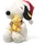 Steiff 684340 Snoopy mit Woodstock und Nikolausmütze, - Weihnachtsedition