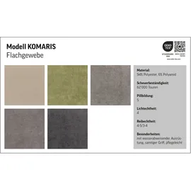 Cotta Eckcouch Mikrofaser 2-Sitzer Grau