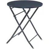 [en.casa] Gartentisch - Balkontisch, Botrugno 71 cm Schwarz