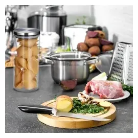 Relaxdays Vorratsdosen 22,0 cm hoch transparent 1,3 l, 3 St.