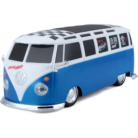 MAISTO TECH RC-Auto VW Van Samba 2CH blau/weiß 1:24