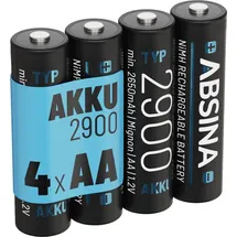 Absina Akku AA 2650 mAh 4 St.