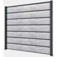 Gutta Sichtschutzzaun-Element 202 x 186 cm grau Schichtstoffplatten