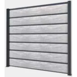 Gutta Sichtschutzzaun-Element 202 x 186 cm grau Schichtstoffplatten