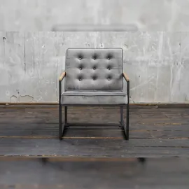 KAWOLA Sessel ARLY Polstersessel Bezug Velvet grau