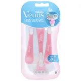 Gillette Venus Sensitive Einwegrasierer 3 Damenrasierer Rasierer mit Komfortklin