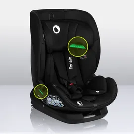 lionelo Autokindersitz Lavender i-Size ab 1 Jahr bis 12 Jahren, ab 9 kg bis 36 kg ISOFIX Breiter Einstellber Schwarz - Schwarz