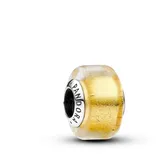 Pandora Goldfarbenes Murano-Glas Mini-Charm aus Sterling Silber Kompatibel Moments Armbändern, 793353C00